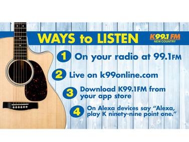 There are more ways to listen to K99.1FM