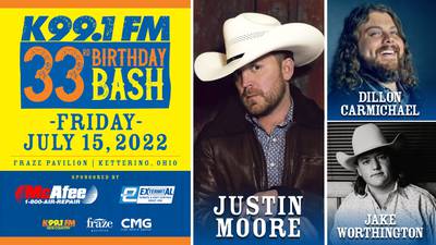 Win Tickets To The K99.1FM Birthday Bash Featuring Justin Moore