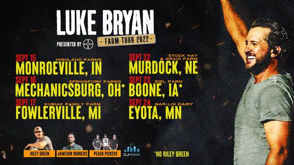 Luke Bryan Farm Tour Concert Info